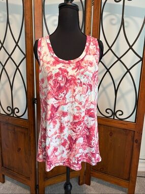 CALIA by Carrie Underwood Pink Floral Scoop Neck Tank